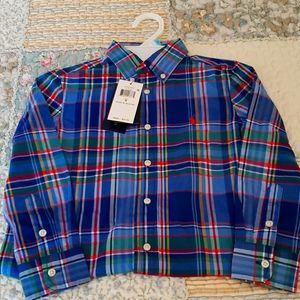 Ralph Lauren Boys Long Sleeve Plaid Button Up
